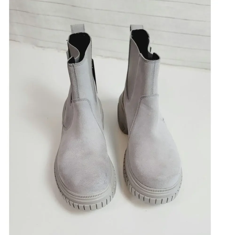 SOREL Ona Ave WP Chelsea Boot in Chrome Grey, sz 9